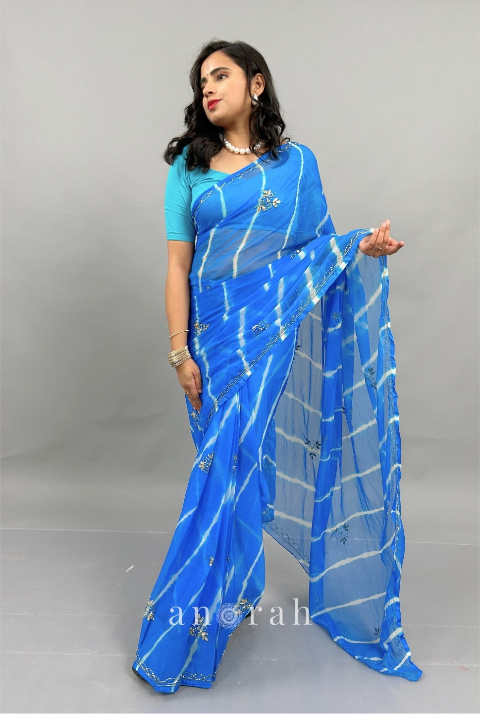 Lehariya Pure Chiffon 1-minute Saree