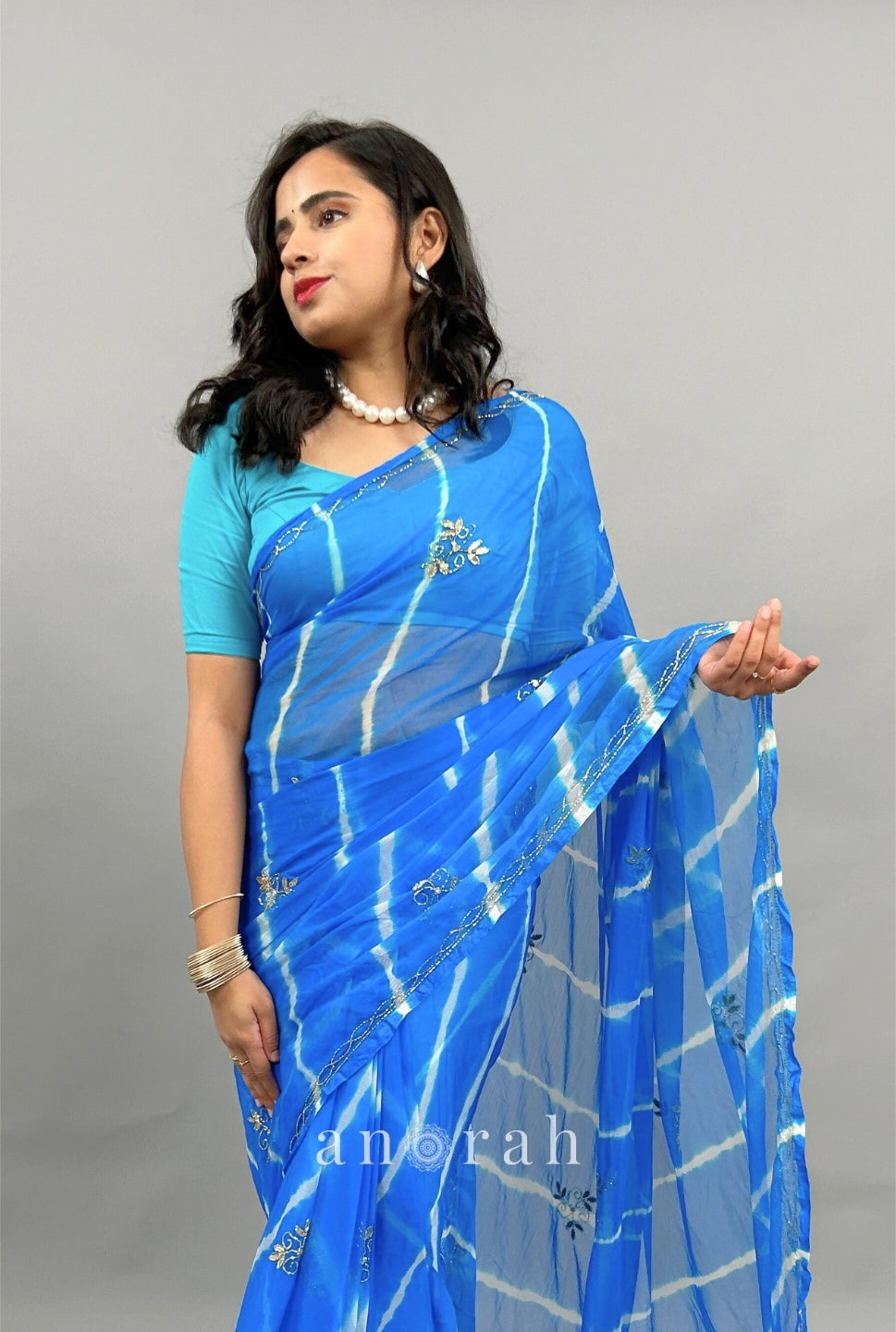 Lehariya Pure Chiffon 1-minute Saree