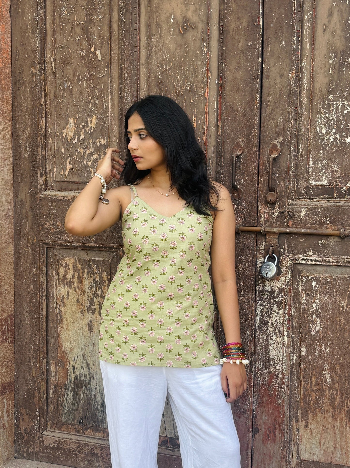 Nirmohi Cotton Strap Kurti