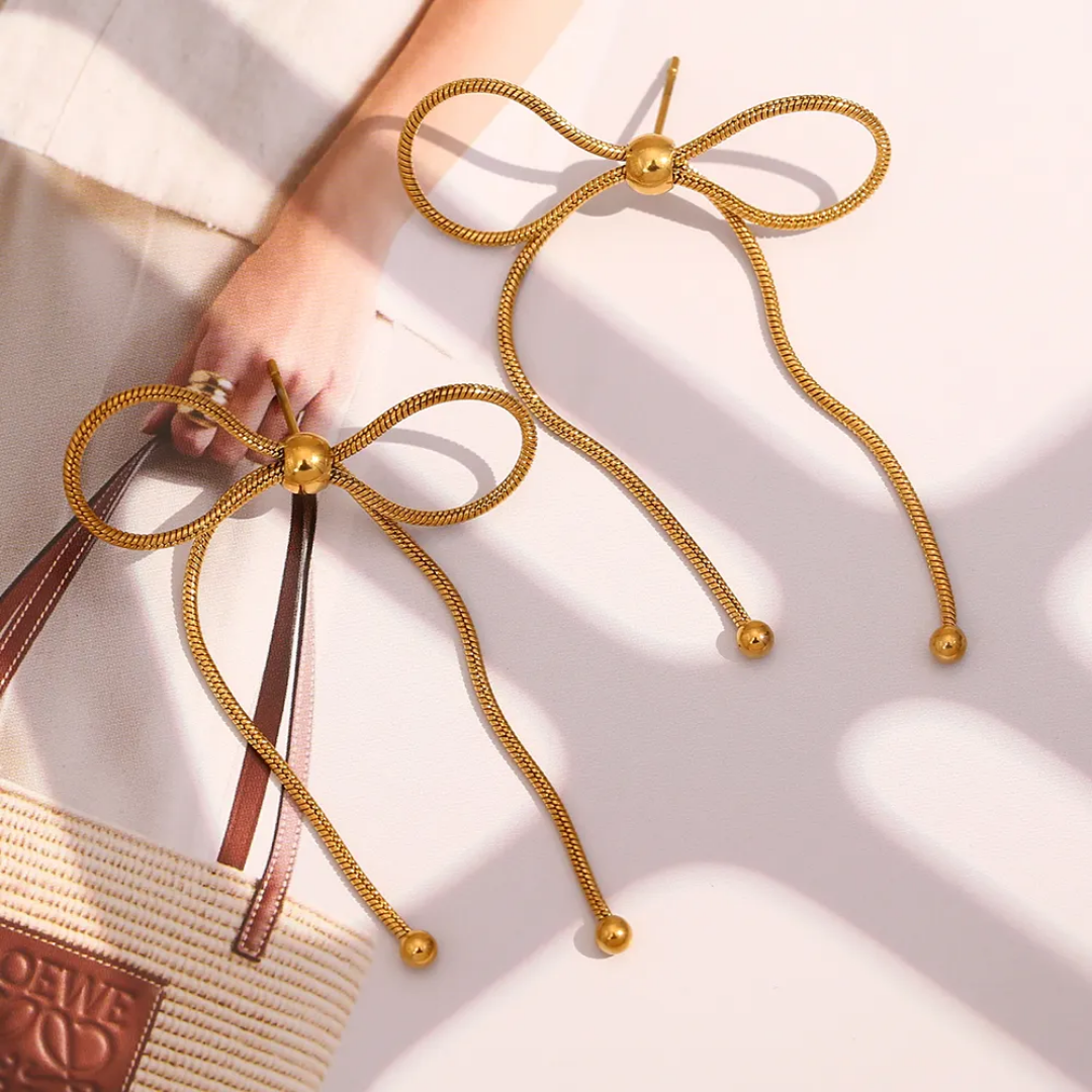 Ribbon Bowtie Earrings