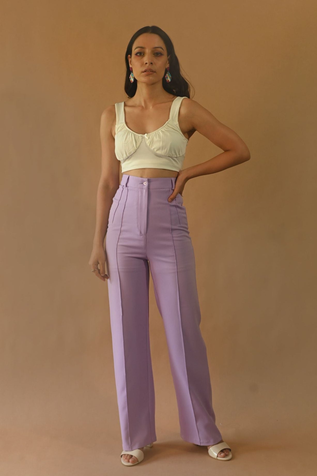 High Waist Parallel Trousers