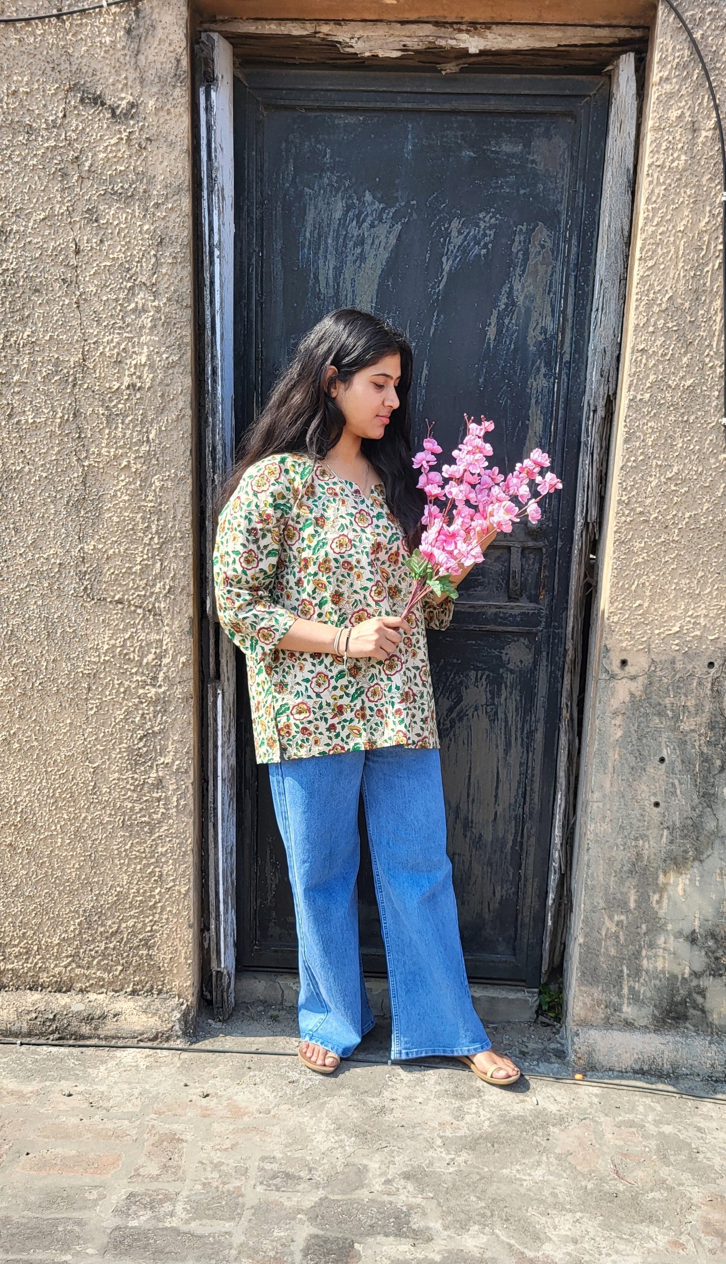 Heena Kalamkari Jhabba Kurta