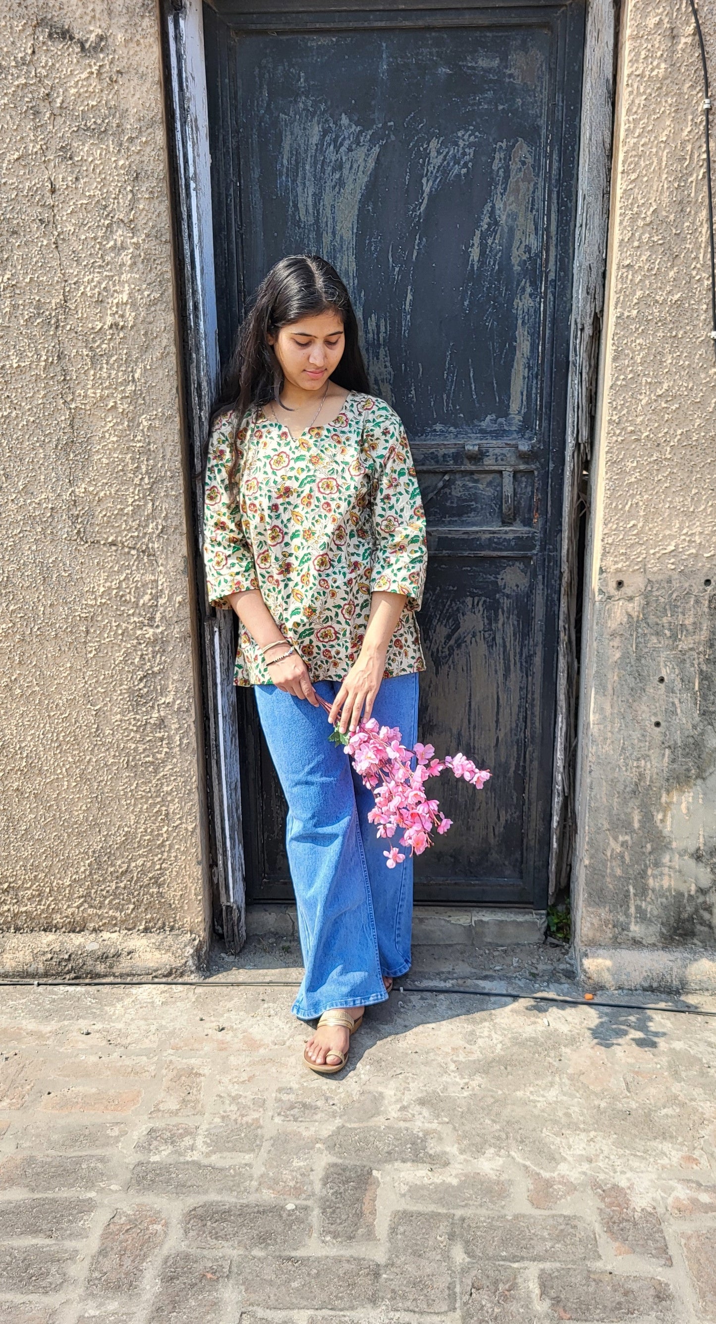 Heena Kalamkari Jhabba Kurta
