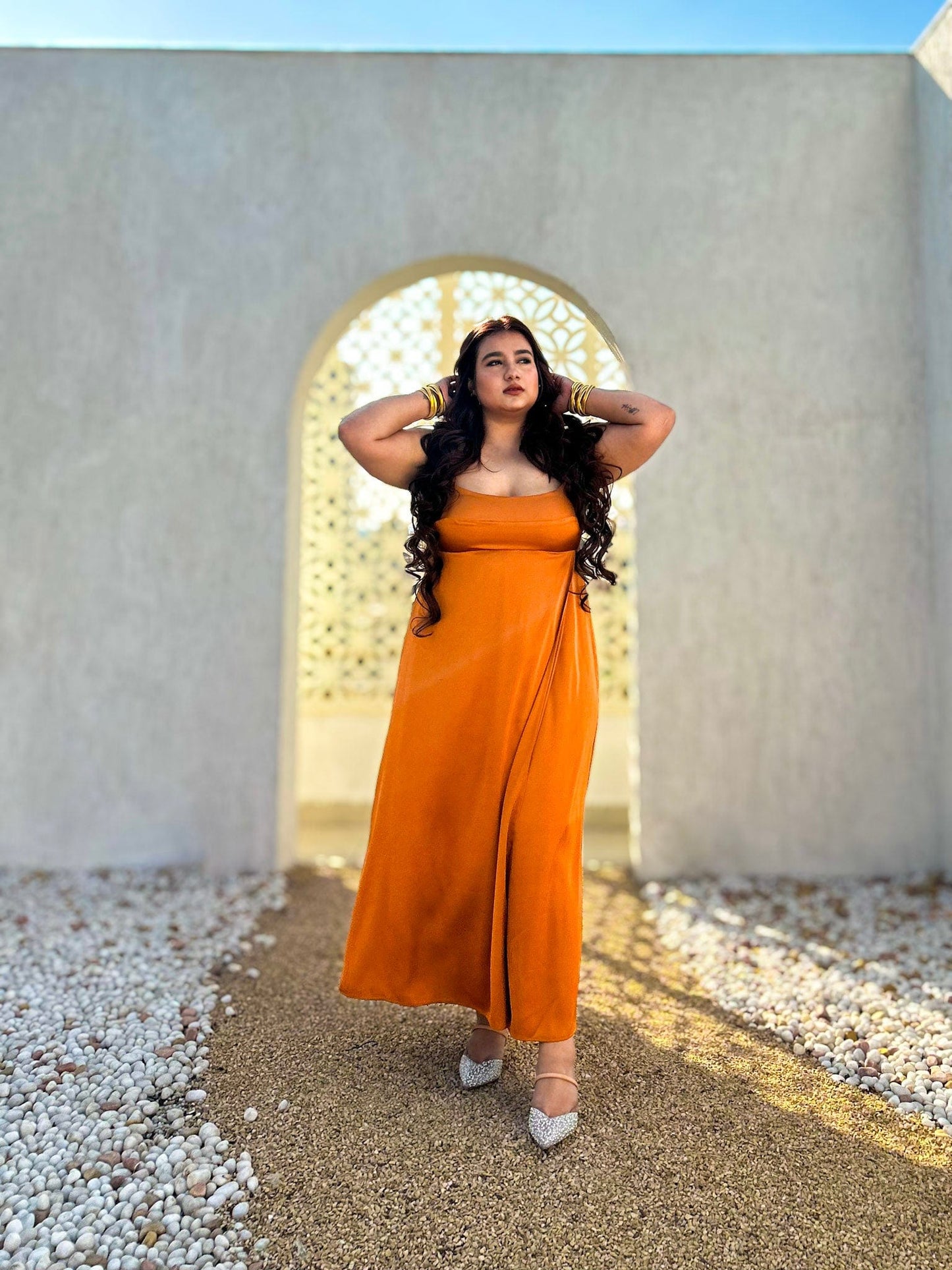 Marigold Muse Asymmetrical Wrap Dress