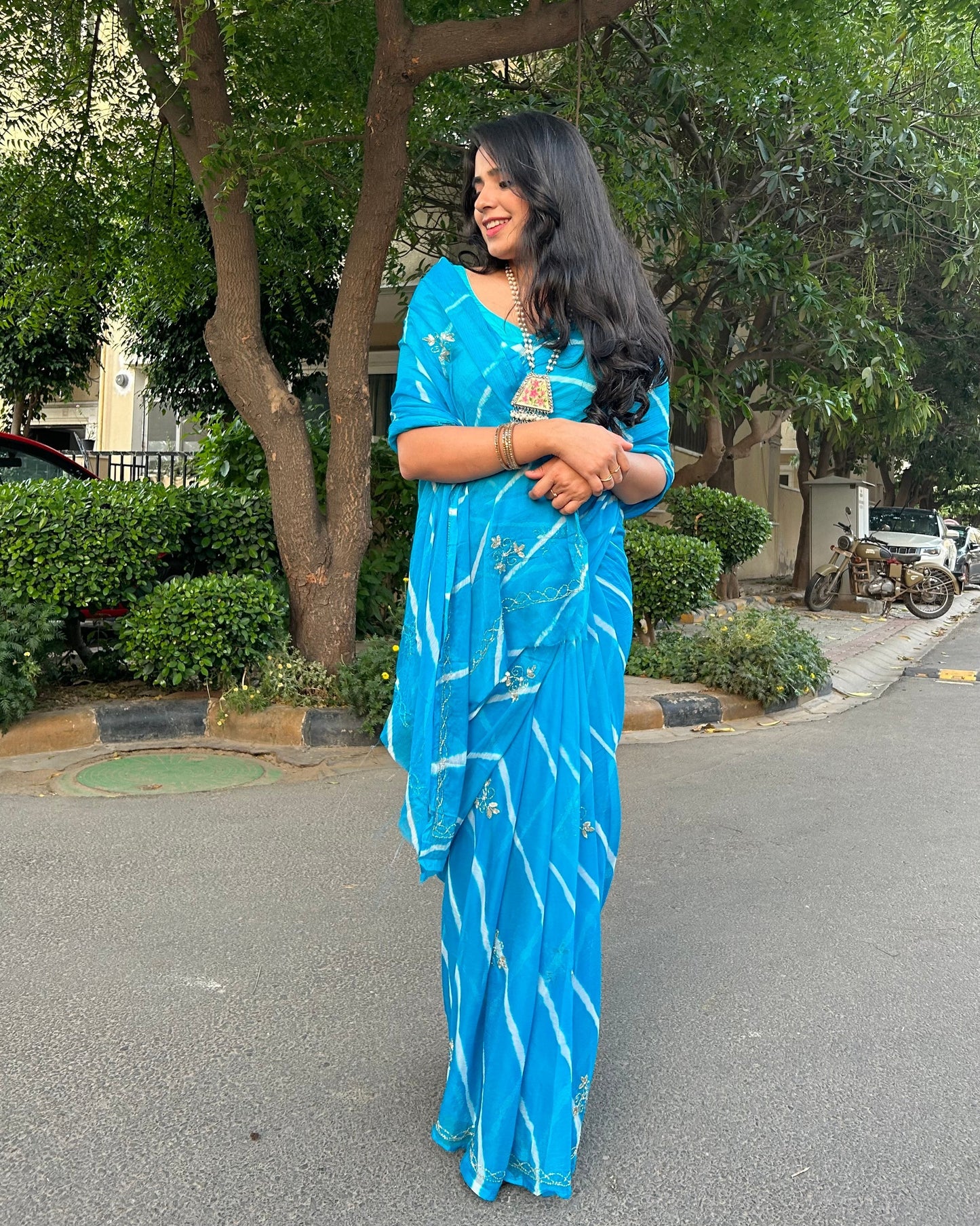 Lehariya Pure Chiffon 1-minute Saree