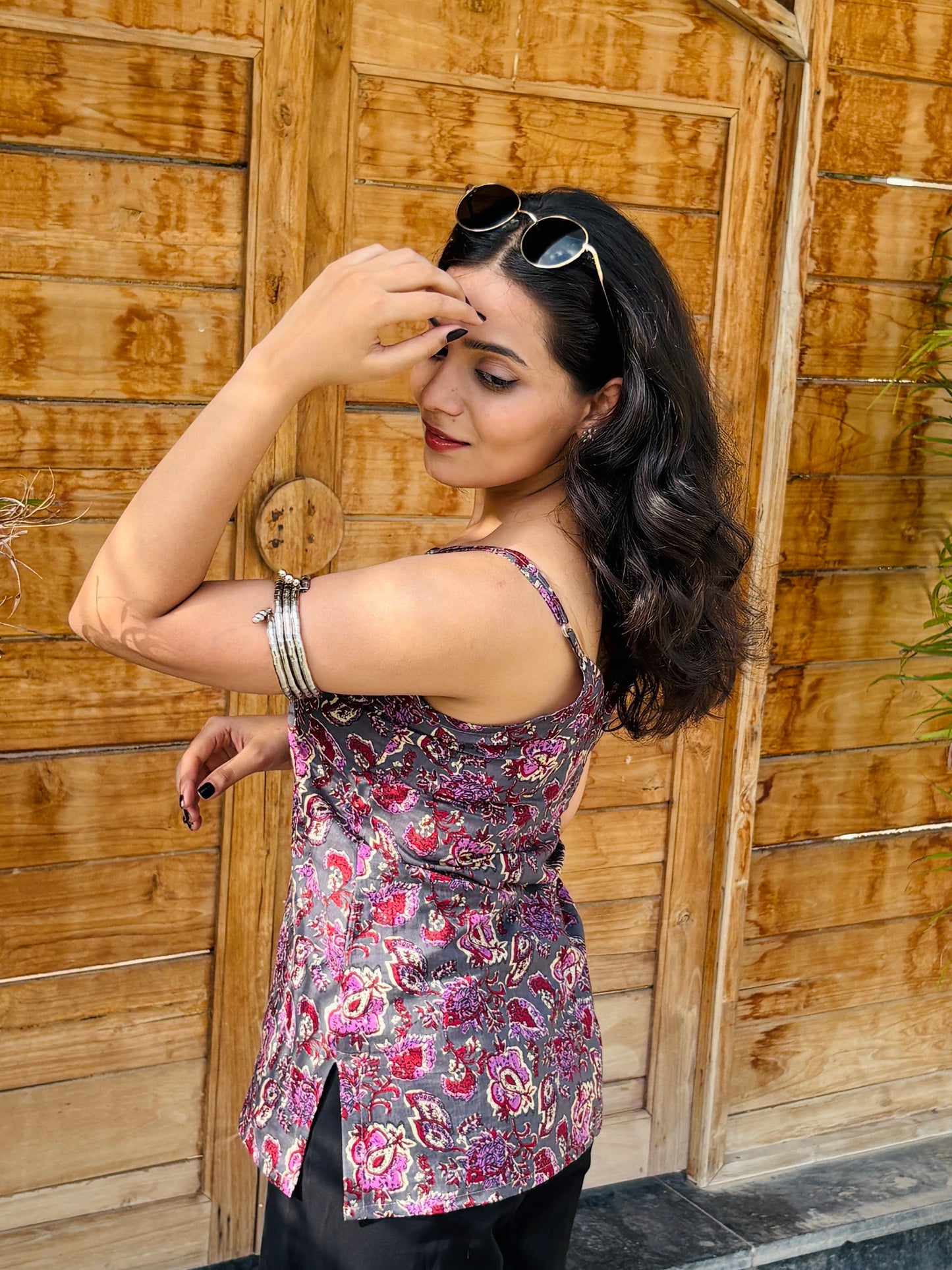 Rasrang Printed Cotton Strap Kurti