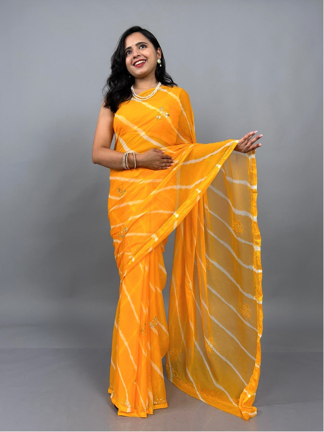 Lehariya Pure Chiffon 1-minute Saree
