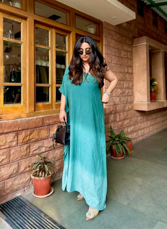 One Shoulder Kaftan Dress