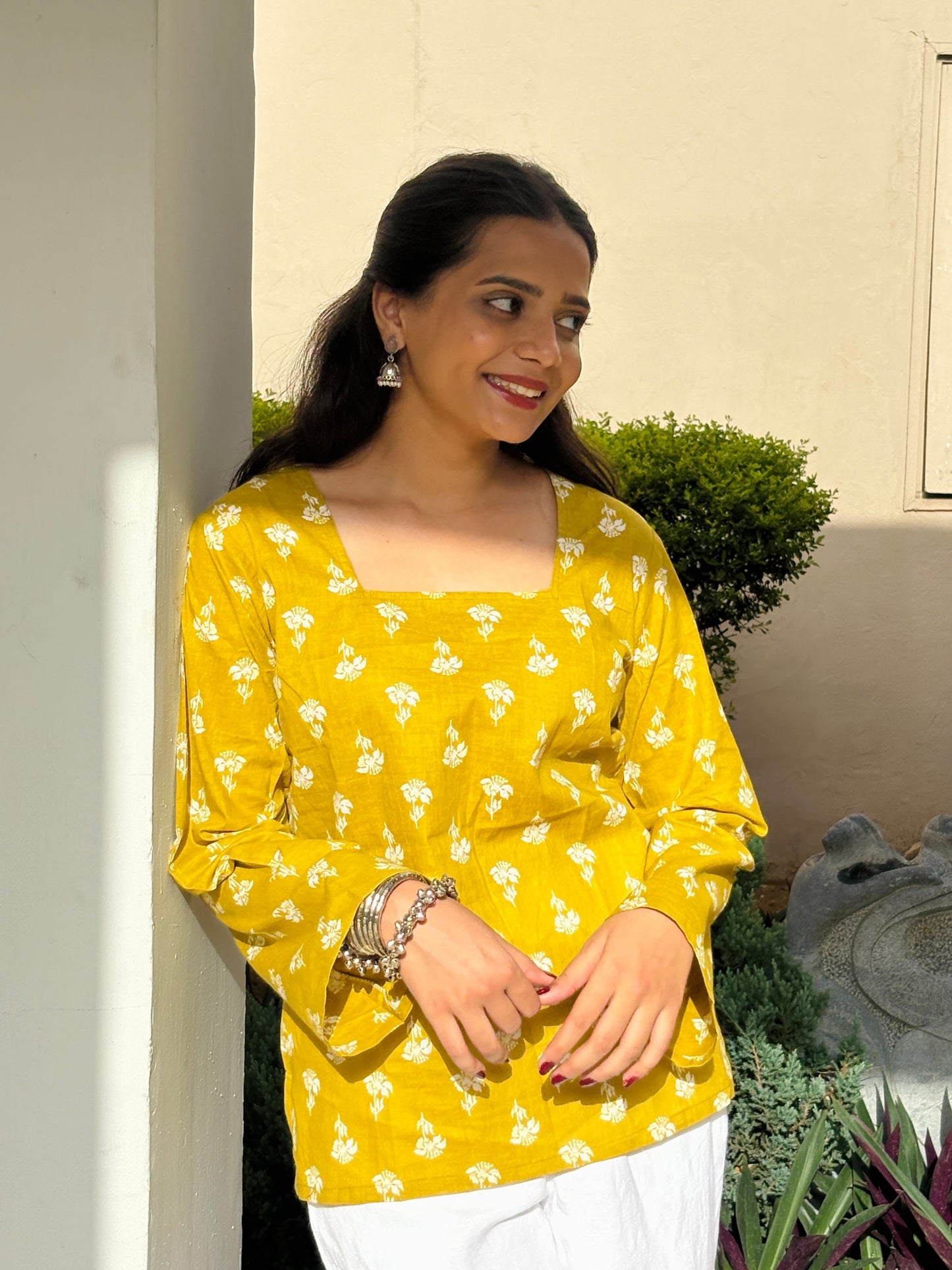 Basanti Printed Cotton Kurta