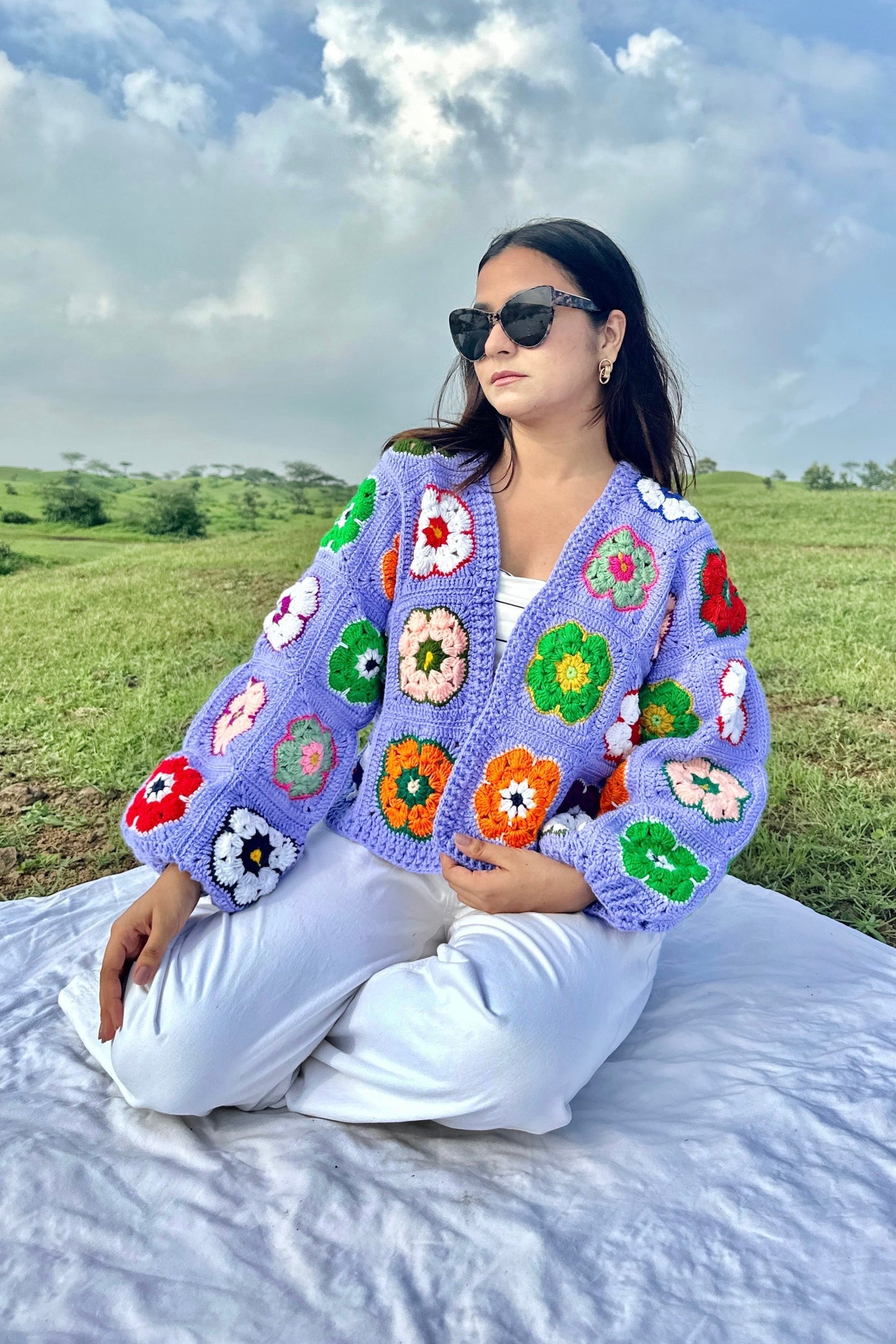 Arina Handmade Purple Cardigan