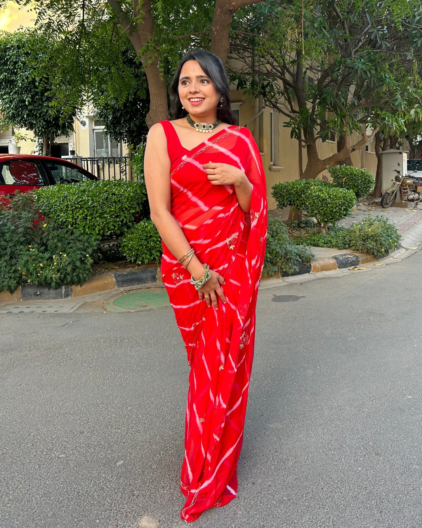 Lehariya Pure Chiffon 1-minute Saree
