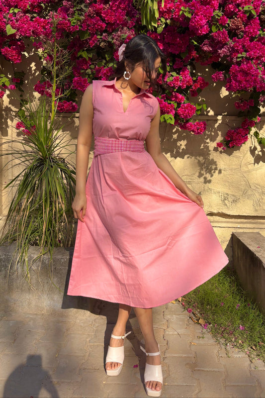 Goddess Beauty Collared Dress