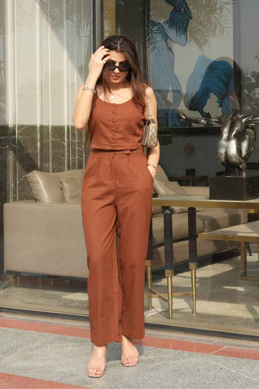 Walnut Linen Co-ord Set