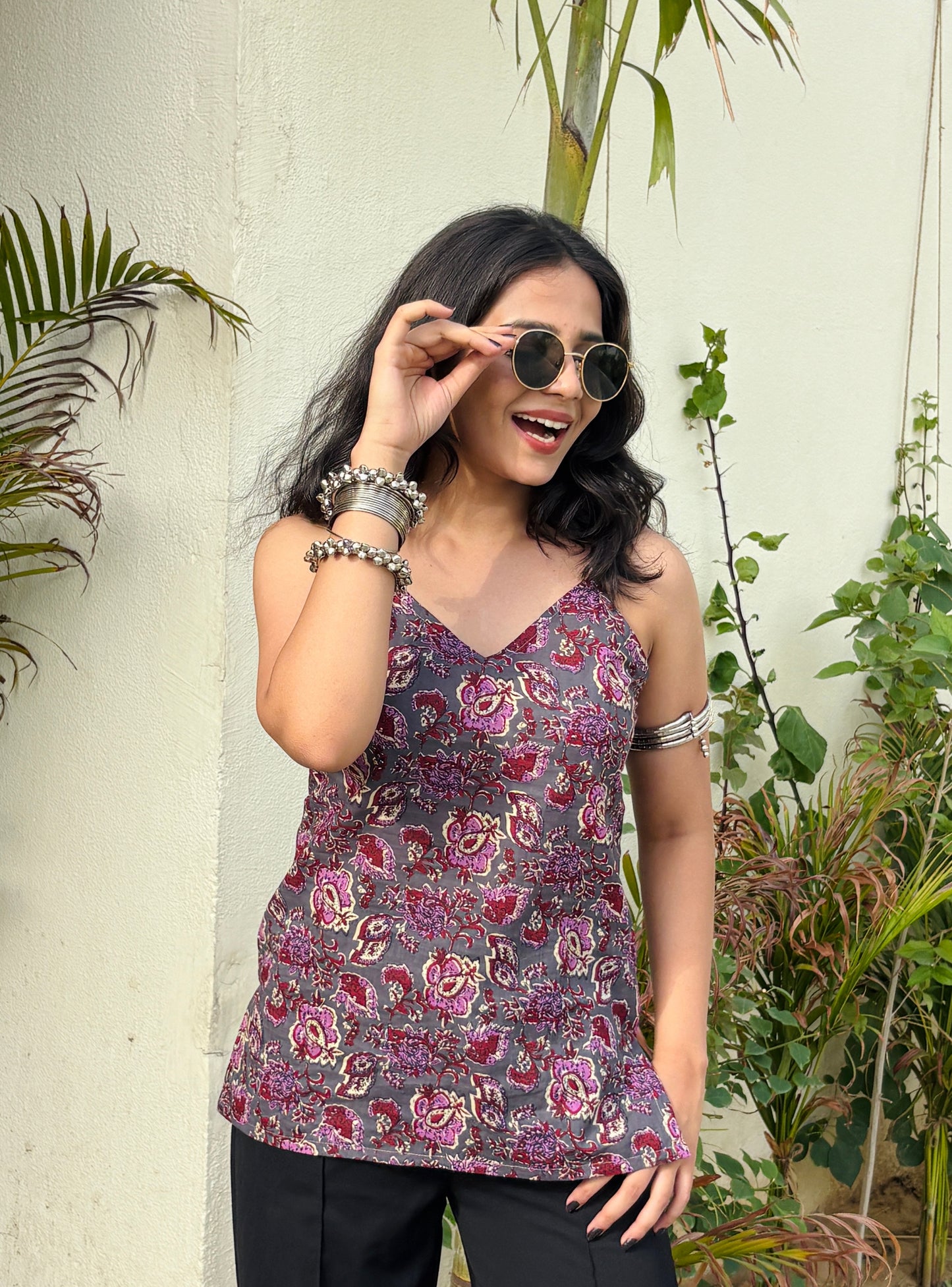 Rasrang Printed Cotton Strap Kurti