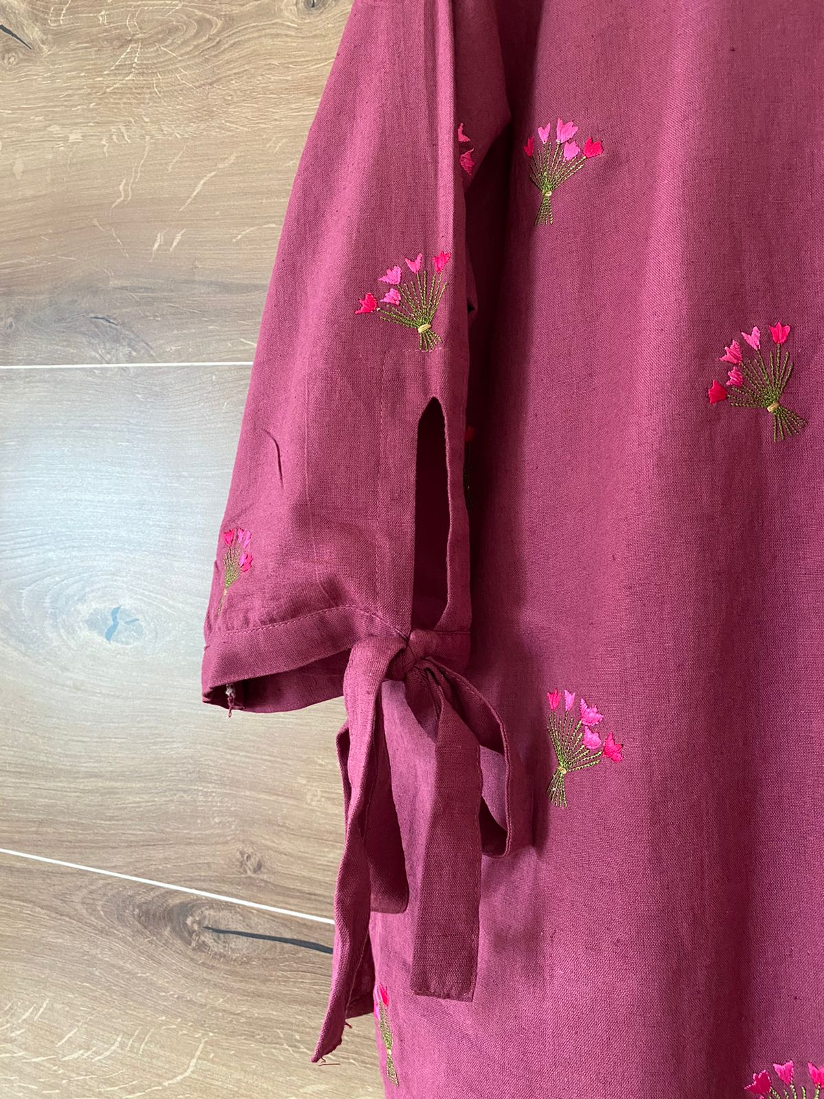 Dusk Blossoms Embroidered Top