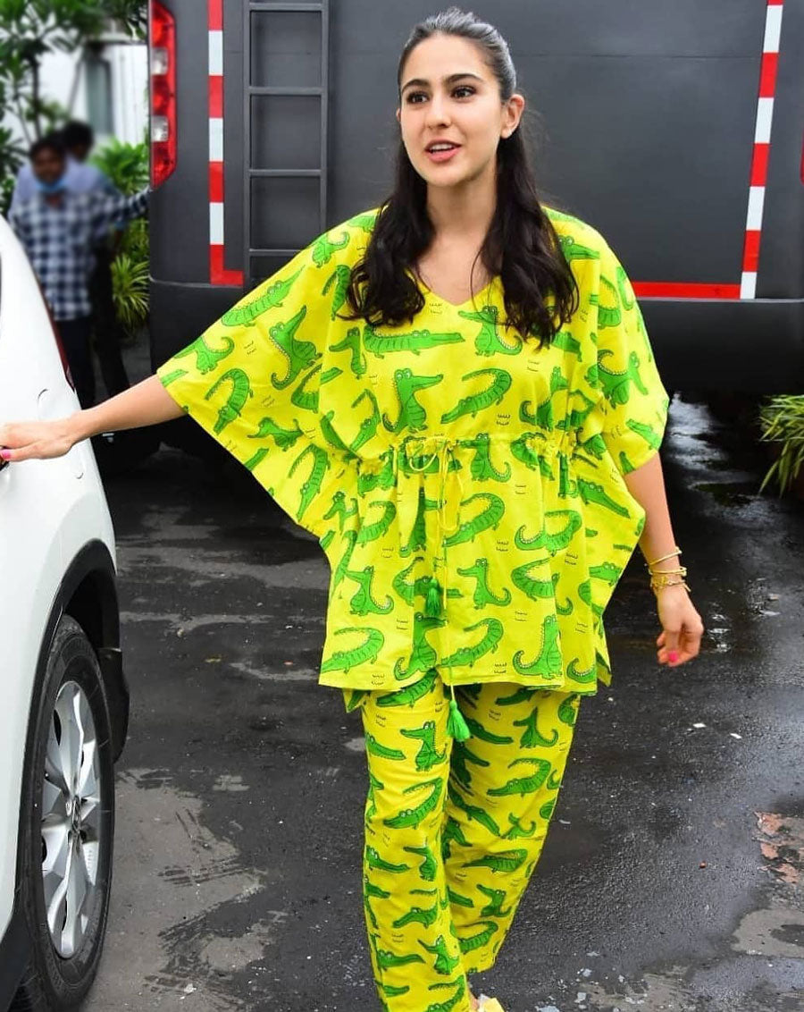 Sara Ali Khan Agar Magar Chill Jams Cotton Co-ord Set