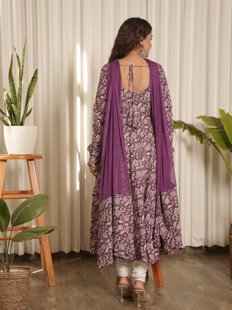 Aish Block Print Anarkali Set