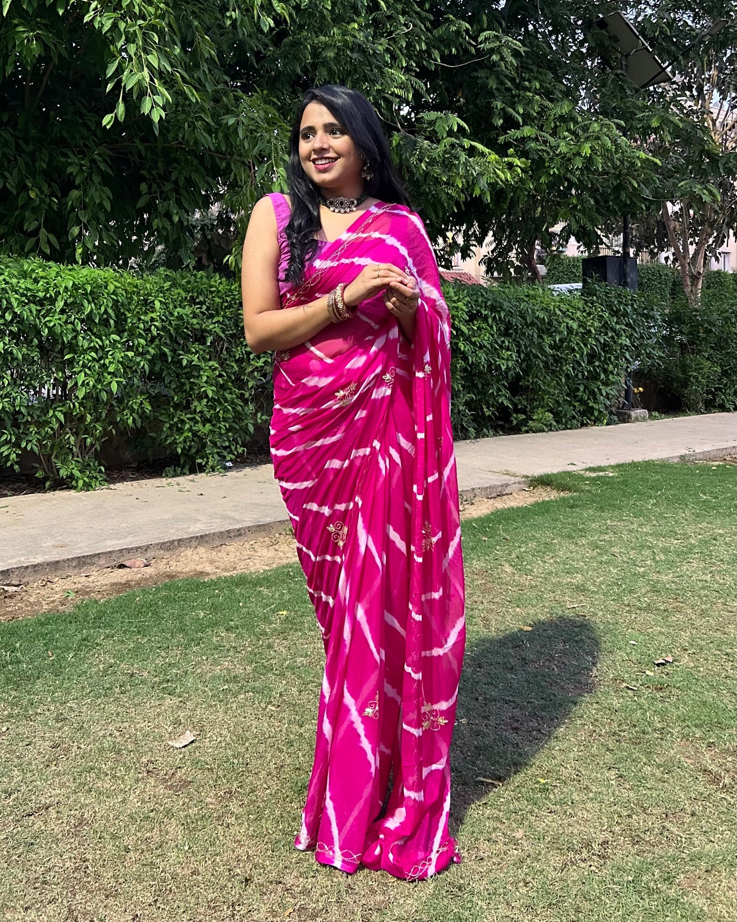 Lehariya Pure Chiffon 1-minute Saree