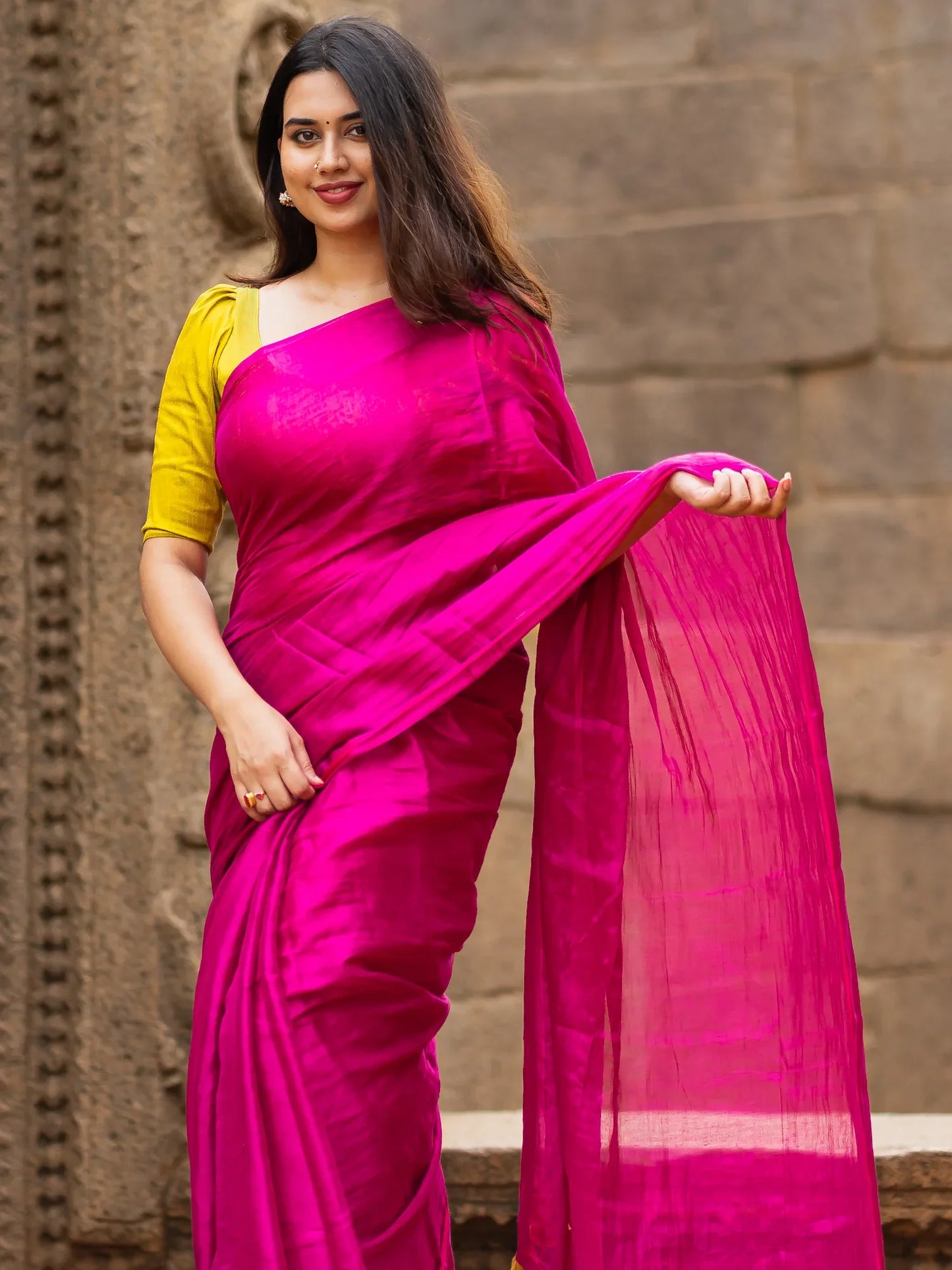 Metallic Zari tissue Saree With Handmade Tassels