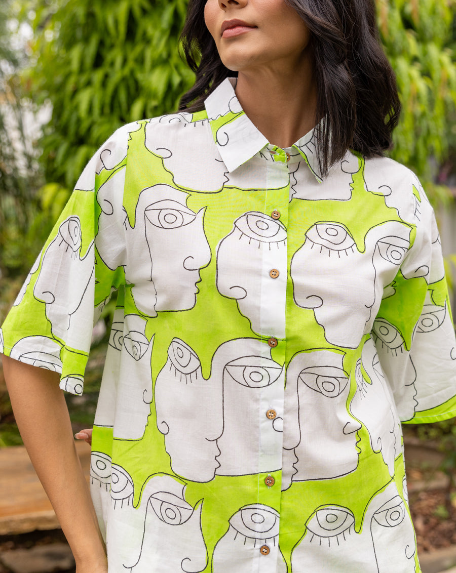 Chehre Shortees - Soft Cotton Shirt & Shorts Set