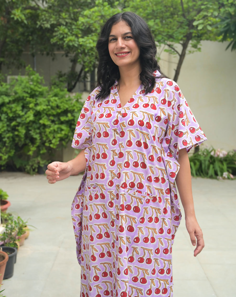 Cherries Bee Bee Kaftan Shirt