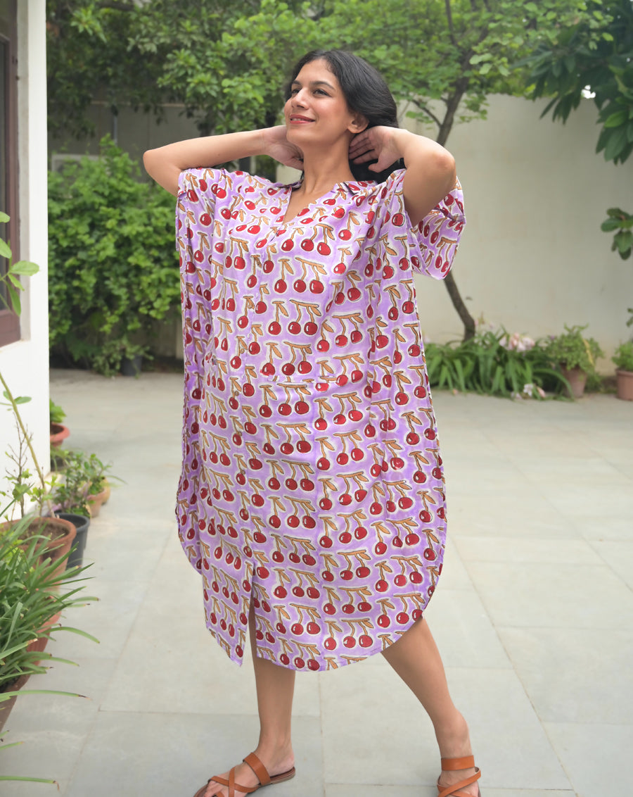 Cherries Bee Bee Kaftan Shirt