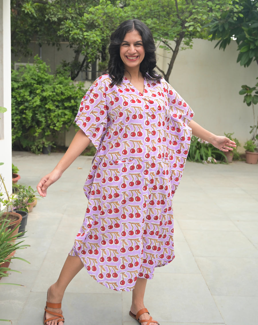 Cherries Bee Bee Kaftan Shirt