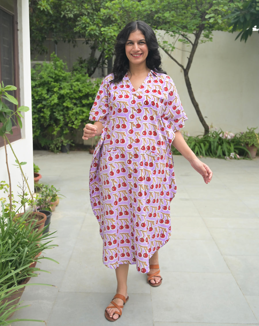 Cherries Bee Bee Kaftan Shirt