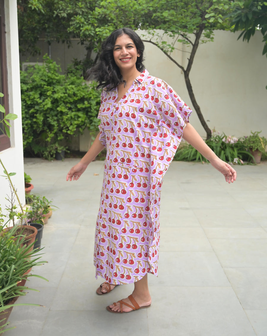 Cherries Bee Bee Kaftan Shirt