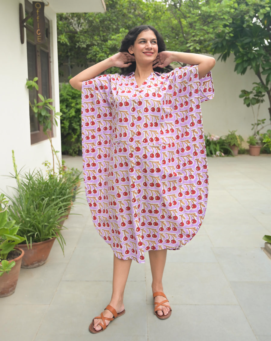 Cherries Bee Bee Kaftan Shirt