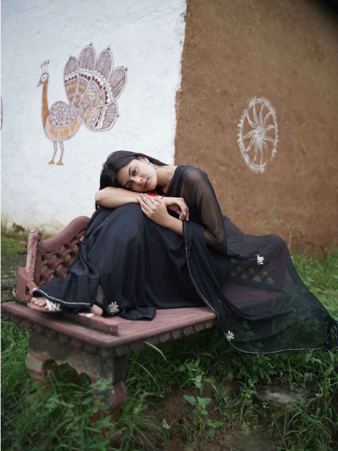Juhi Evening Embroidered Chiffon 1-Minute Saree