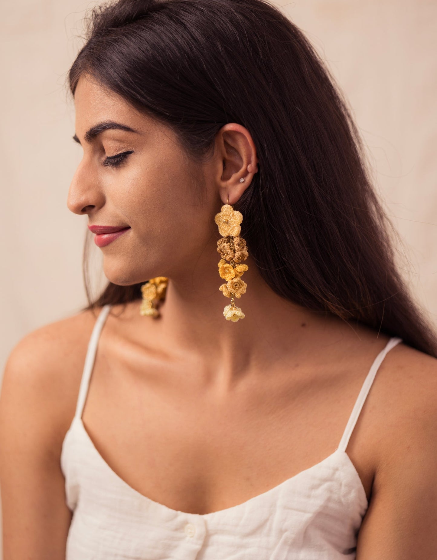 Hand-crocheted Shower Floral Danglers