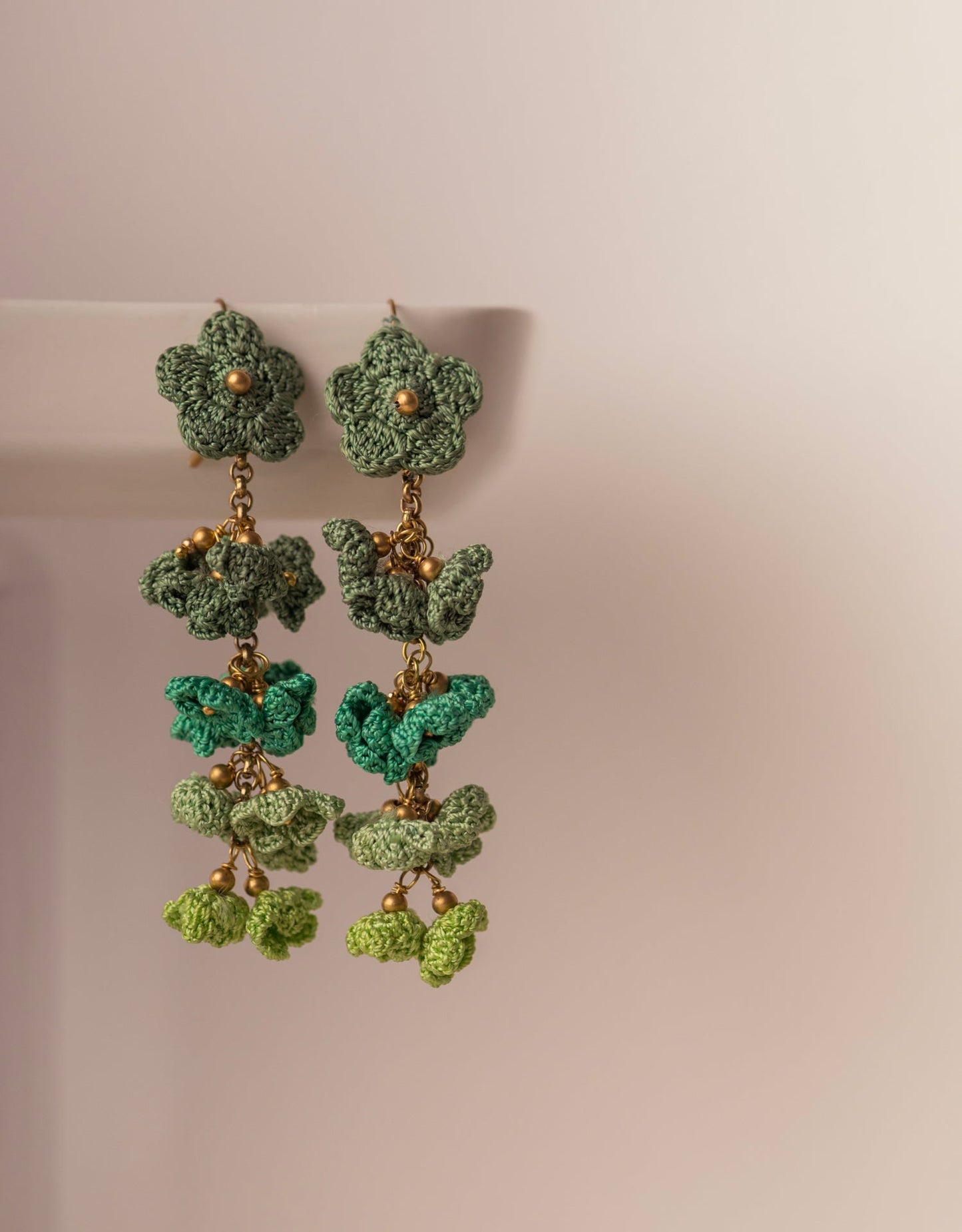 Hand-crocheted Shower Floral Danglers