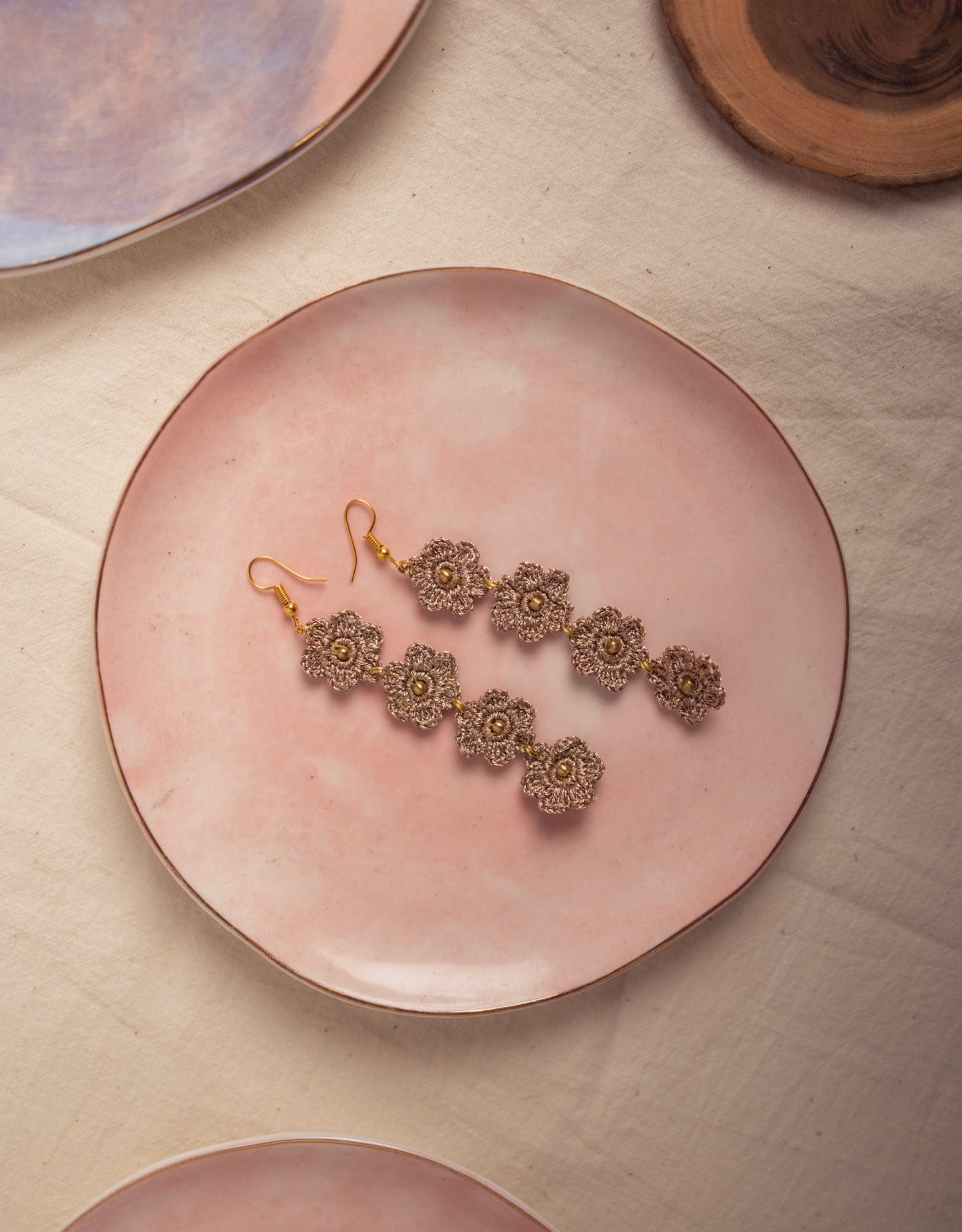 Hand-crocheted Daisies Danglers