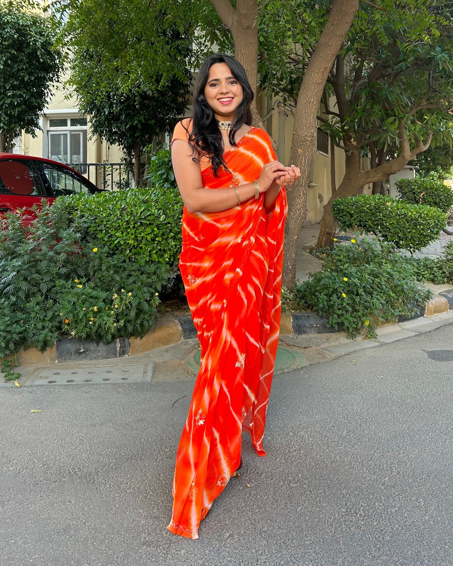 Lehariya Pure Chiffon 1-minute Saree