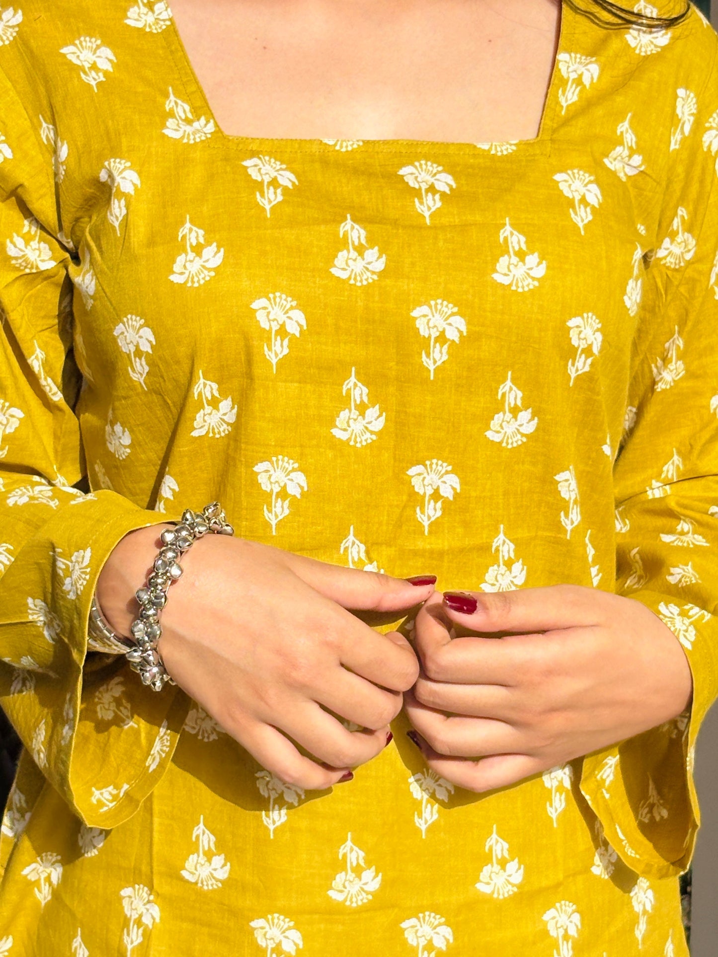 Basanti Printed Cotton Kurta