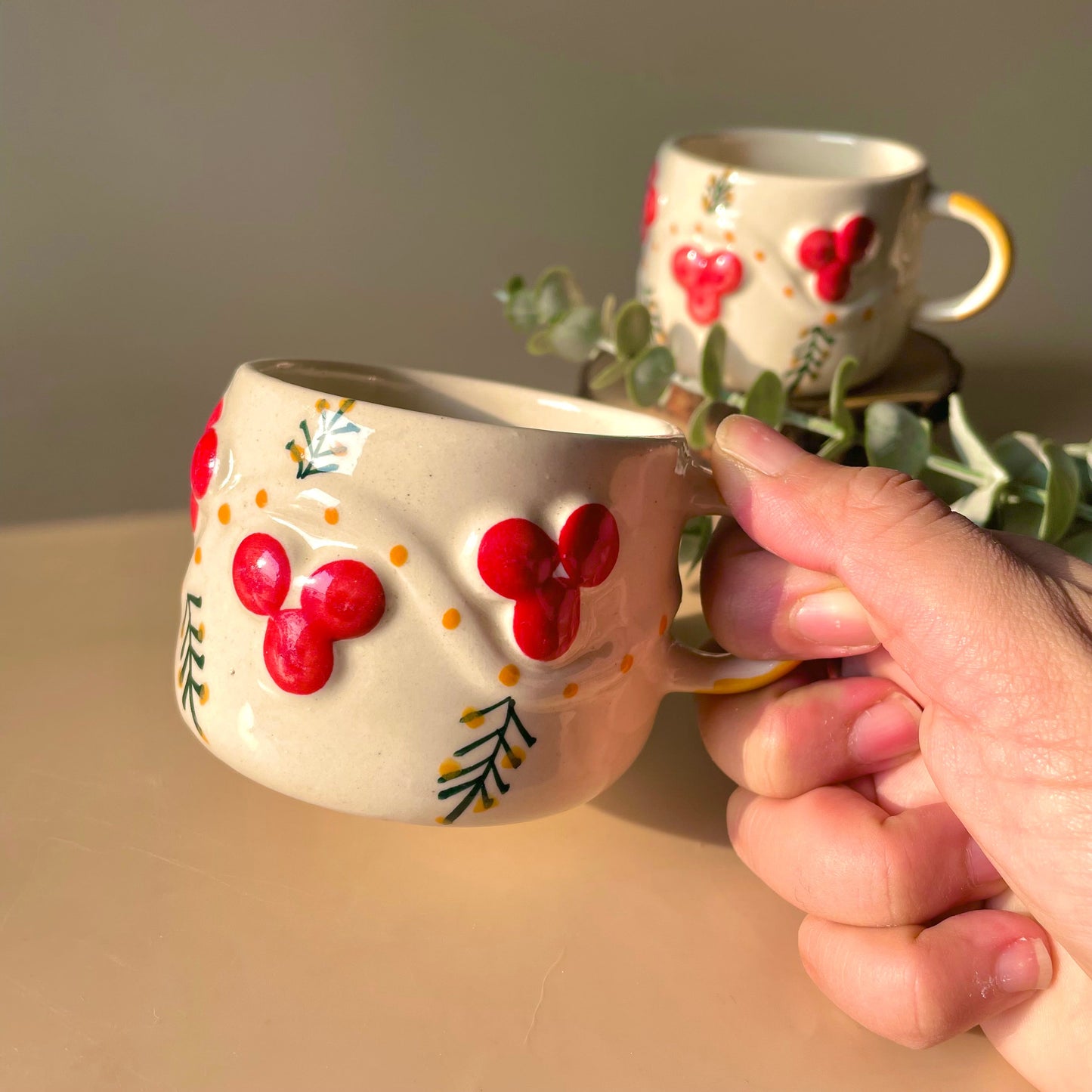 Cherry Merry Coffee Mug (Set Of 2)