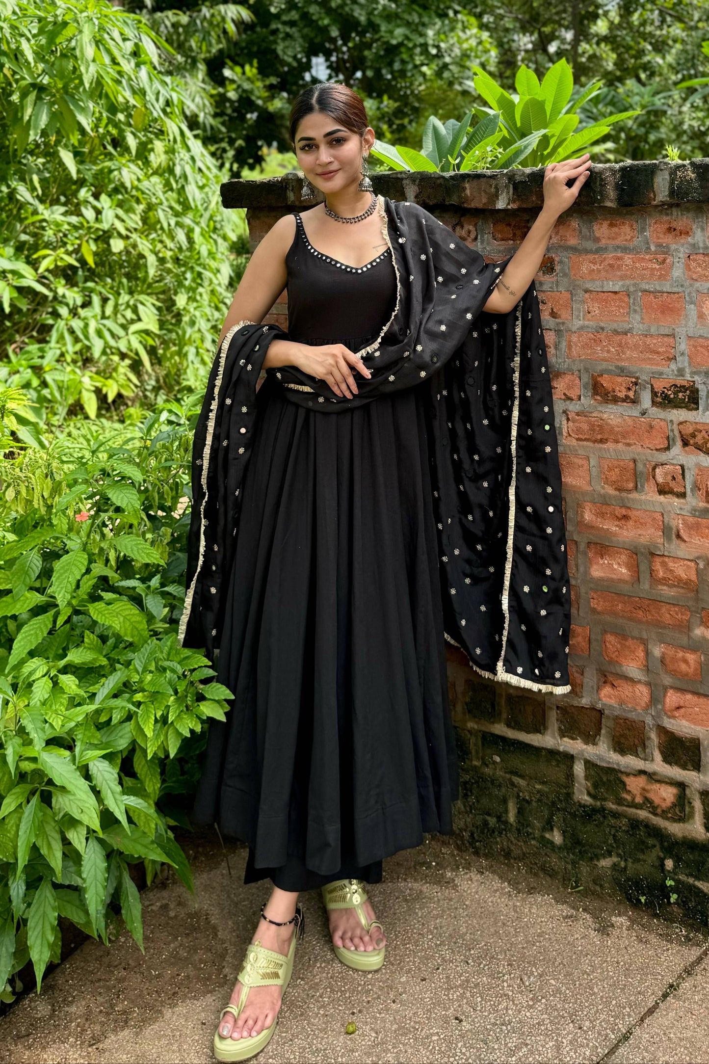 Kala Anarkali Organic Cotton Kurta Set