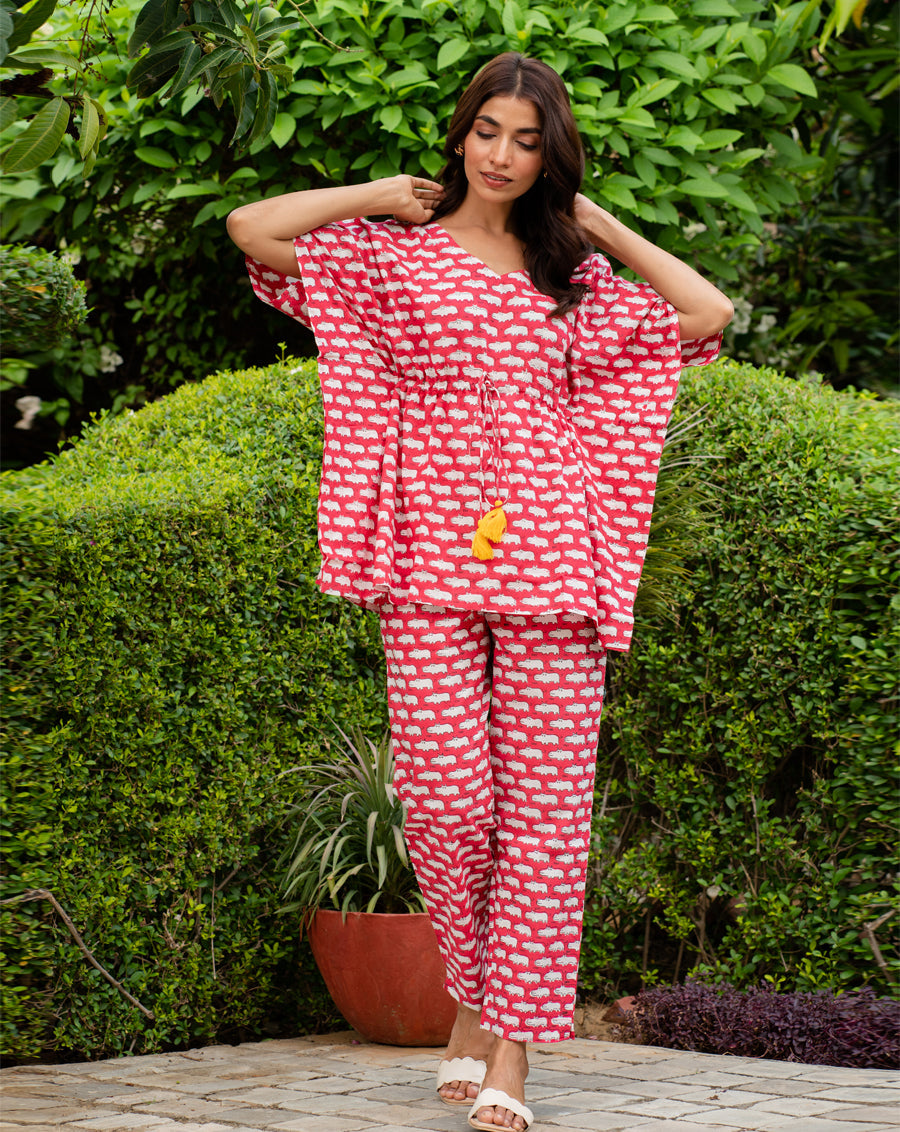 Happy Hippos Chill Jams Cotton Co-ord Set