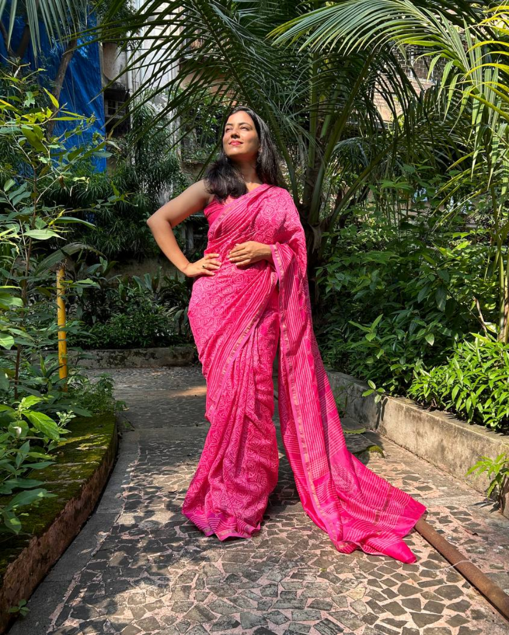 Langcha Chanderi Silk Ready To Wear Pocket Saree