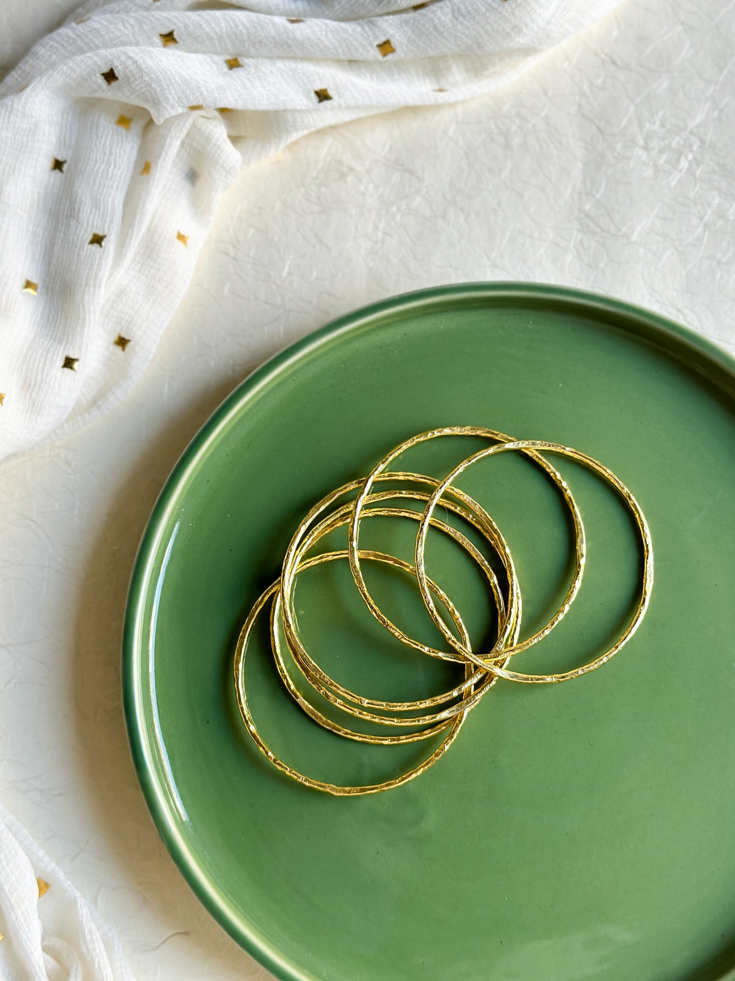 Hammered Bangles (Set Of Two)