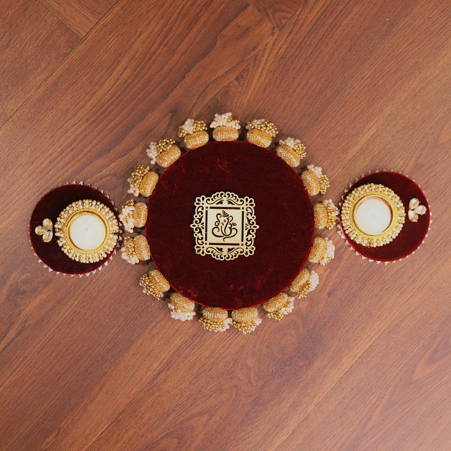 Black & Green Reversible Festive Rangoli