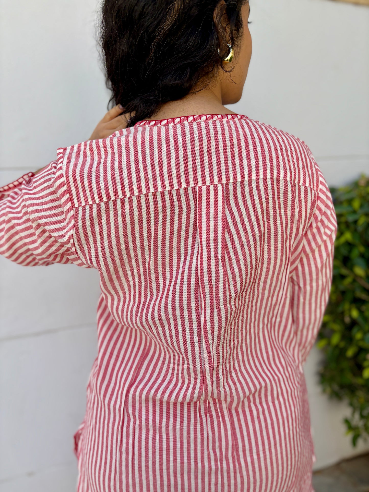Noori Linen Red Co-ord Set