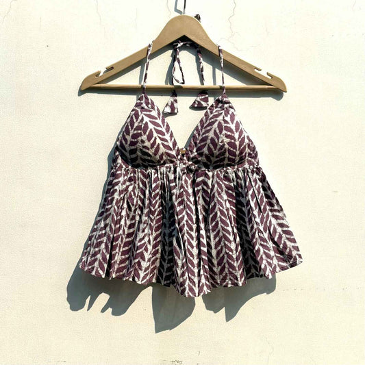 Wine Leaf Cotton Top