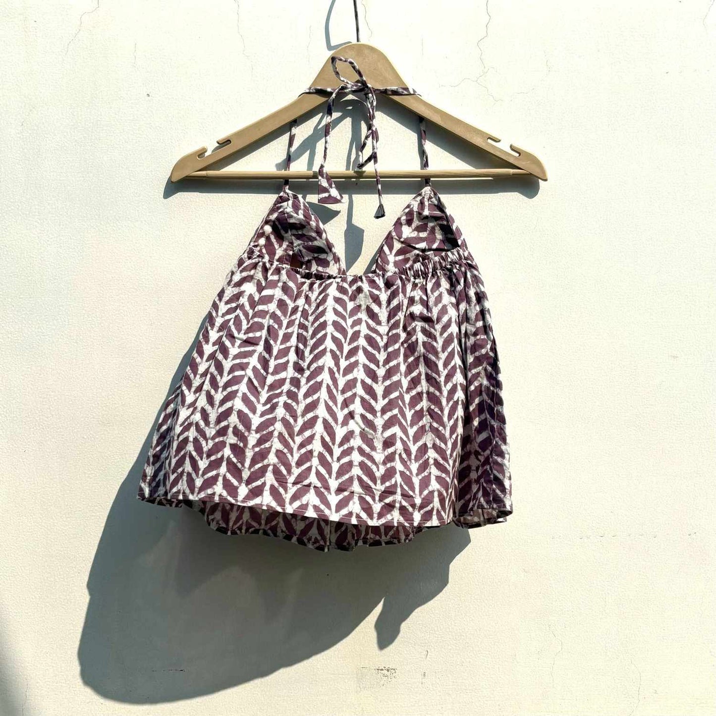 Wine Leaf Cotton Top