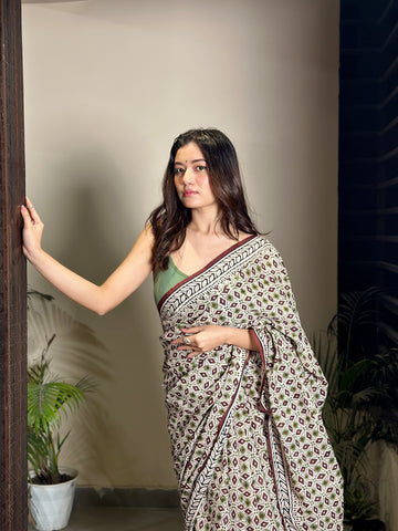 Mandana Bagru Handblocked Saree