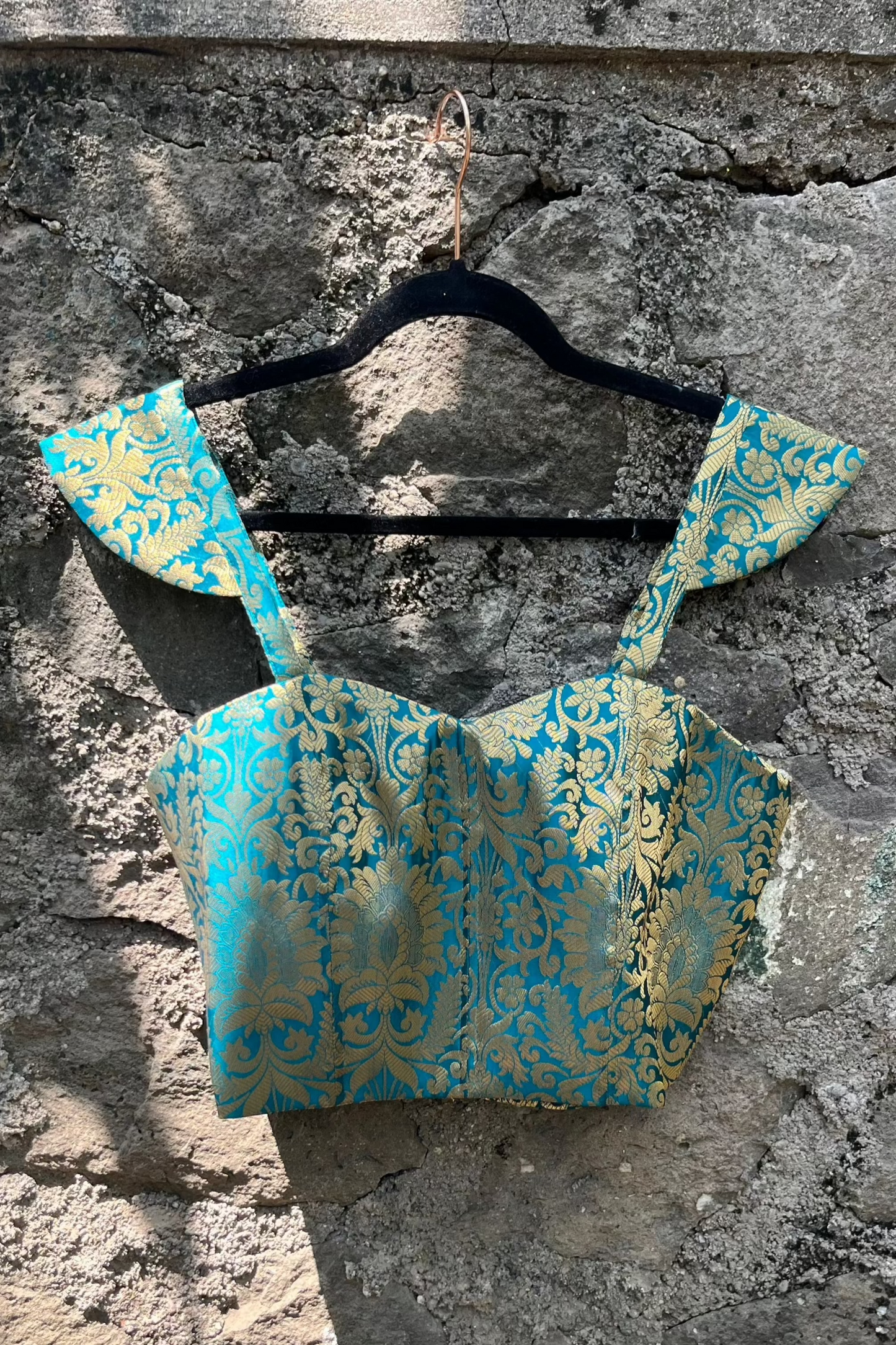 Turquoise Brocade Corset