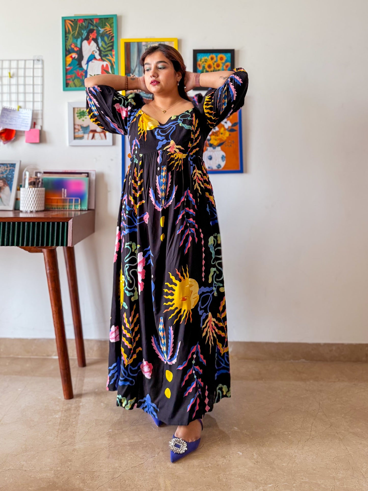 Fiona Printed Maxi Dress