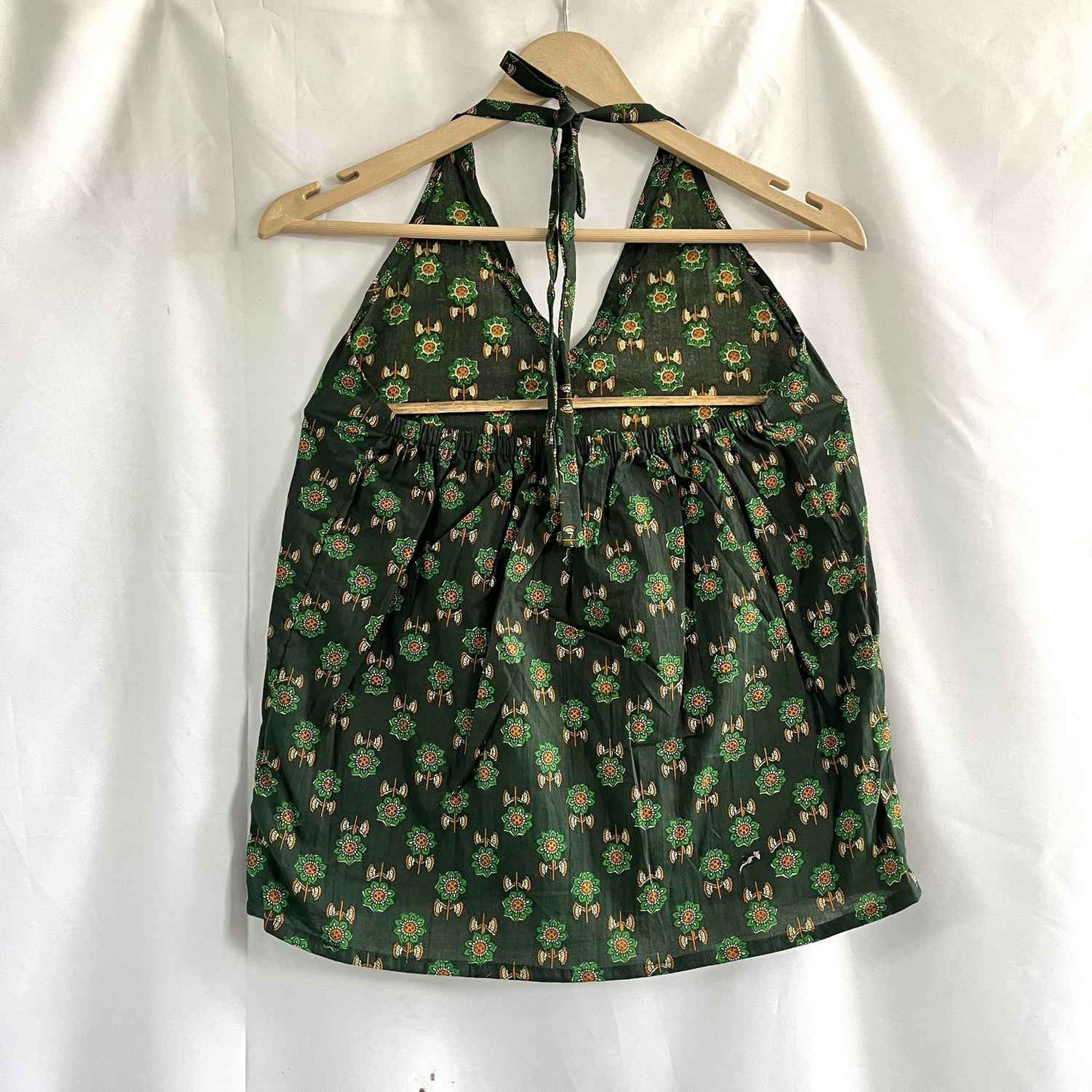 Bottle Green Butti Halter Top
