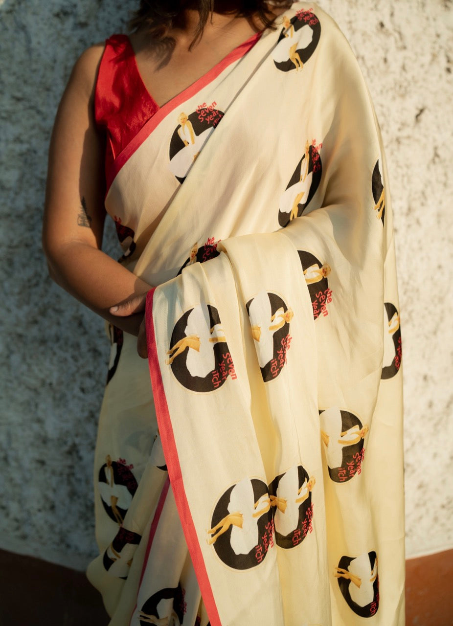 Marilyn Monroe Seven Year Itch Saree